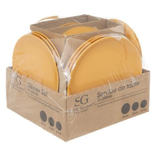 Zastawa stołowa Colorama 18-częściowa     żółta