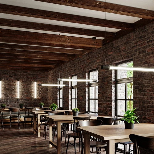 Kinkiet ścienny VALO czarny nowoczesny metalowy LED do salonu i sypialni Thoro 102 cm