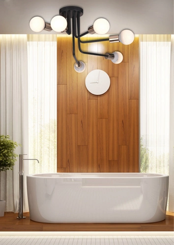 Lampa wisząca Spill czarna 6-punktowa nowoczesna do salonu i jadalni CANDELLUX