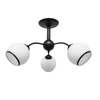 Lampa sufitowa Marinen czarny 3x40W E27  klosz biały z obwódką