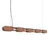Lampa wisząca CHAIN mocca LED nad wyspę nowoczesna 158 cm