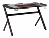 Biurko gamingowe Jayce czarne nowoczesne do pracy i grania z uchwytem na napój Intesi 120x60 cm