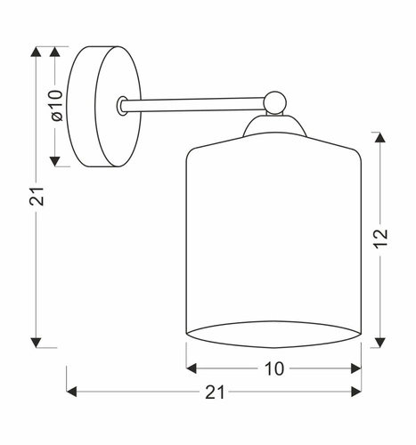 Kinkiet ścienny Serena nowoczesny czarny ze złotym kloszem do sypialni i salonu Candellux