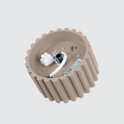 Plafon sufitowy AURA 1 nowoczesny beżowy aluminium do salonu i kuchni 10 cm