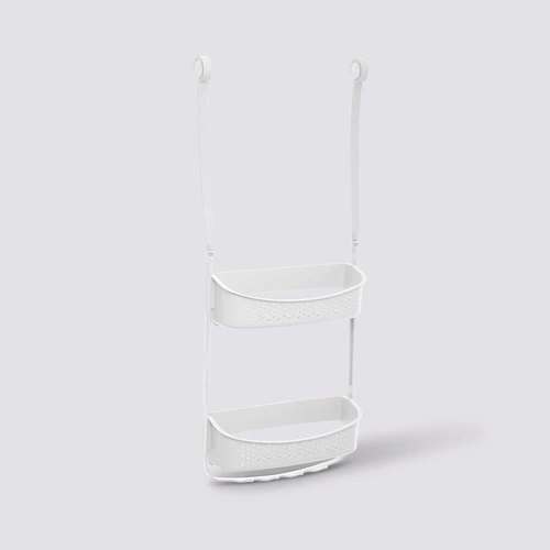 Półka łazienkowa wisząca Flexible biała 69 cm 2-poziomowa pod prysznic 5five simply smart