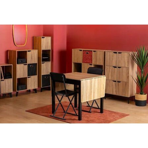 Krzesło składane do kuchni czarne metalowe 5five simply smart klasyczne z oparciem 86 cm