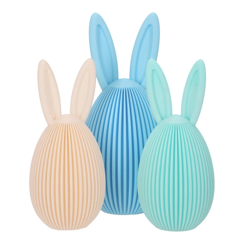 Intesi figurka wielkanocna Jajko z uszami duże niebieskie nowoczesna dekoracja na stół lub komodę