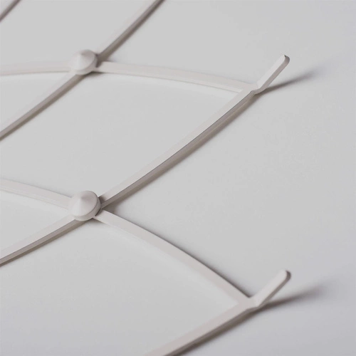 Wieszak ścienny metalowy Lotos biały nowoczesny do przedpokoju POLYHEDRA 68 cm