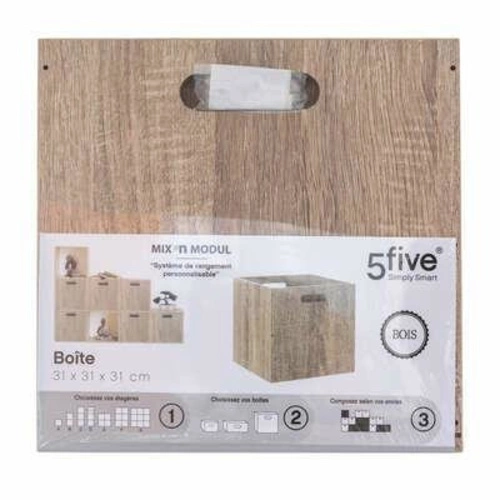 Pudełko do regału 31x31x31 MDF naturalne nowoczesne 5five simply smart