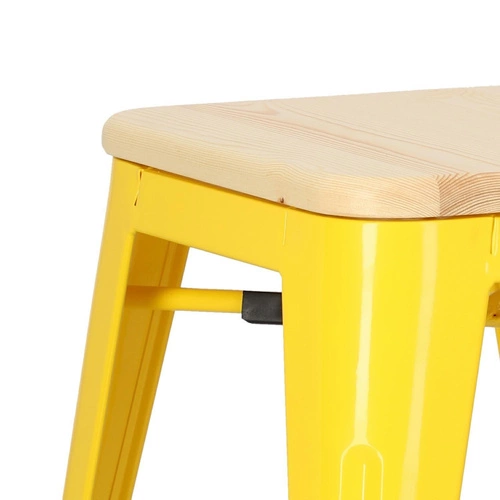 Stołek Paris 2 Wood żółty sosna naturalna