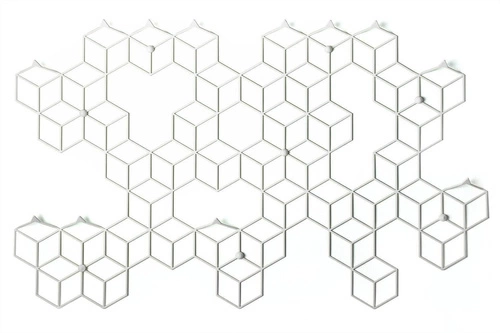 Nowoczesny wieszak ścienny do przedpokoju Stiga XL biały metalowy POLYHEDRA 97 cm