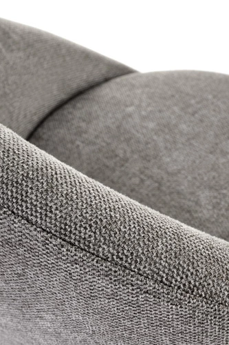 Hoker Eggy szary tapicerowany z oparciem i podłokietnikami nowoczesny do kuchni 65 cm Intesi