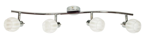 Nowoczesna lampa sufitowa Bars chrom 4-punktowa regulowana do salonu i jadalni