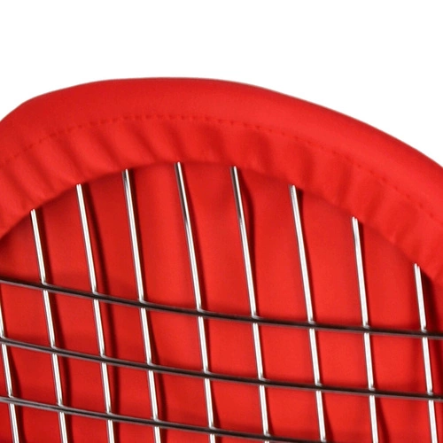 Krzesło metalowe Net Double czerwone do jadalni nowoczesne druciane D2.DESIGN chromowane