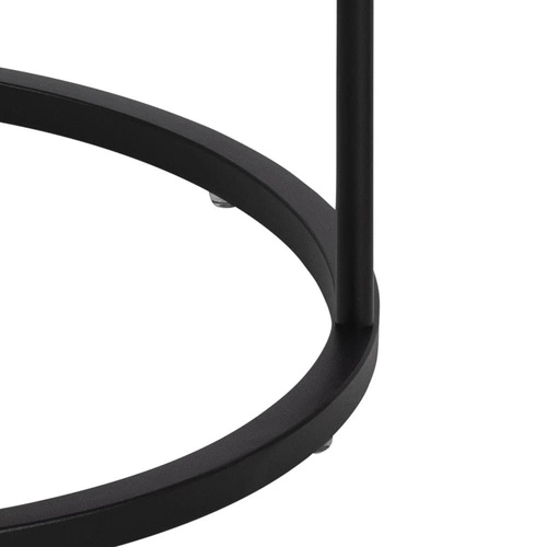 Szafka nocna Polo 40 cm czarna z okrągłym blatem, nowoczesny design Actona