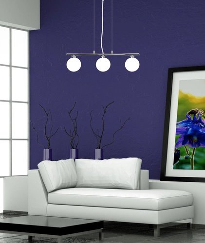 Lampa wisząca Raisa chromowy 3x40W G9  klosz biały
