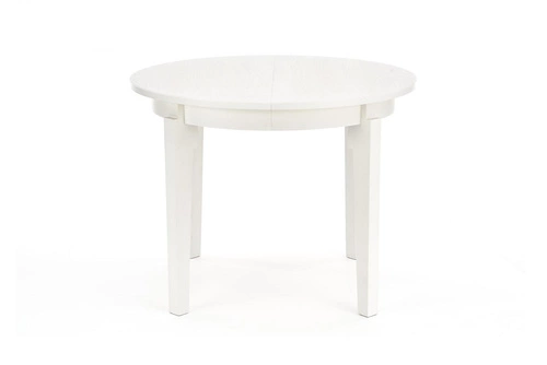 Stół okrągły rozkładany Baros 100–200 cm biały nowoczesny do jadalni i salonu Intesi