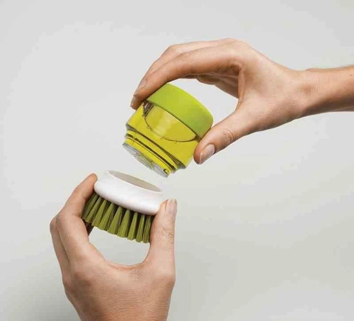 JJ - Szczotka do mycia naczyń z pompką, szara