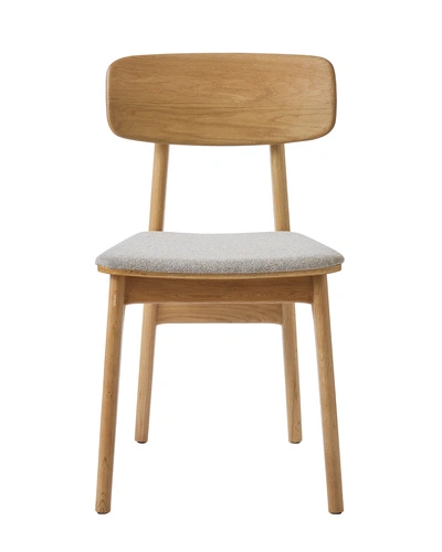 Voli krzesło drewniane tapicerowane do jadalni i kuchni skandynawskie piaskowe