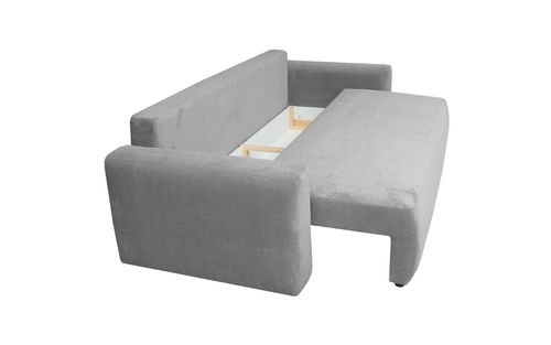 Sofa rozkładana Dores 3 osobowa z funkcją spania i pojemnikiem szara ciemna do salonu