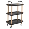 Intesi Kaleo nowoczesny metalowy wózek do serwowania na kółkach do kuchni i salonu 3 półki
