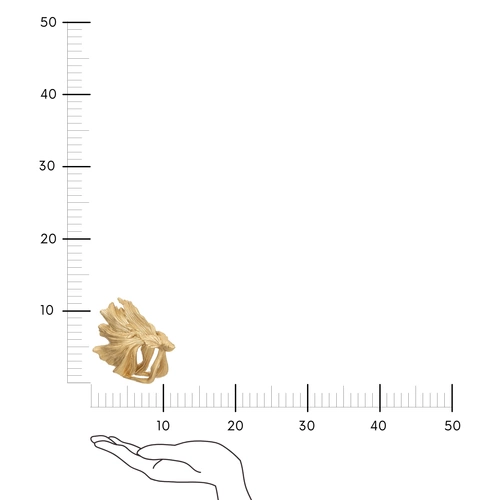 Figurka dekoracyjna złota rybka Bojownik Atmosphera glamour do salonu lub na prezent 12 cm