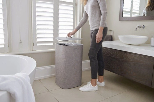 Joseph Joseph Tota nowoczesny kosz na pranie 60l dwukomorowy do łazienki szary