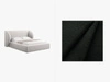 Łóżko do sypialni Miley 200x200 czarne nowoczesne z pojemnikiem boucle glamour