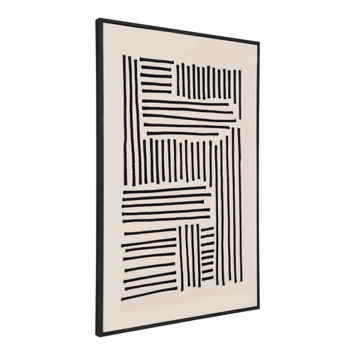 Obraz dekoracyjny Lipari No.1 100x140 czarno‑beżowy do salonu