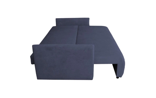 Sofa Mondel sztruksowa granatowa rozkładana z funkcją spania i pojemnikiem do salonu 3 osobowa