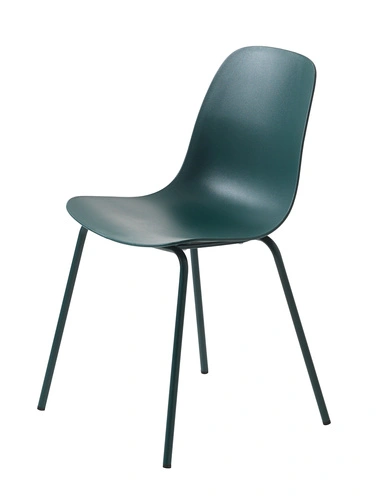 Krzesło Whitby nowoczesne z tworzywa niebieskie do jadalni i kuchni UNIQUE