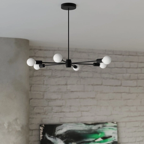 Żyrandol LANGO 3 czarny nowoczesny metalowy do salonu i jadalni Sollux Lighting