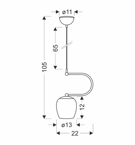 Lampa wisząca Serano patynowy 1x60W E27  klosz kremowy
