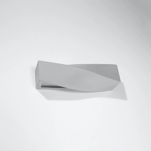 Nowoczesny kinkiet ścienny Sigma Sollux szary do salonu i sypialni ceramika szkło 42 cm