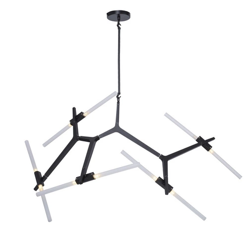 Lampa wisząca STICKS-6 złota nowoczesna regulowana do salonu i nad stół 6-punktowa