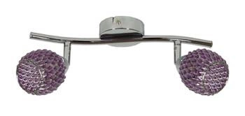 Lampa sufitowa Clear nowoczesna fioletowa z ruchomym kloszem do salonu i kuchni