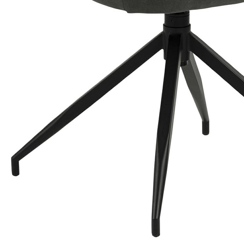 Krzesło tapicerowane Brenda Actona szare obrotowe z podłokietnikami do jadalni nowoczesne