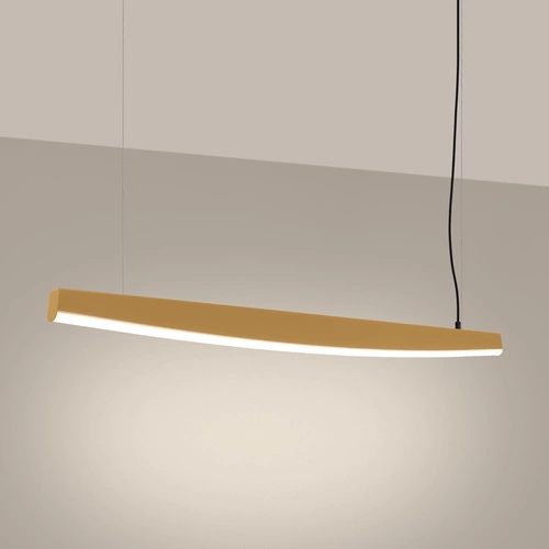 Nowoczesna lampa wisząca LED JORUN 120 złota regulowana do salonu i nad stół