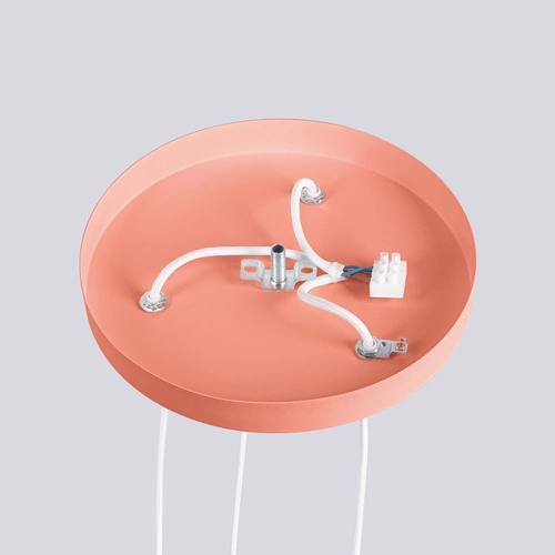 Lampa wisząca HALO 3P nowoczesna szklana brzoskwiniowa do salonu i kuchni