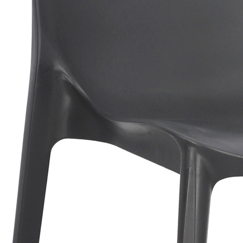 Krzesło ogrodowe Ginevra antracytowe z tworzywa sztaplowane nowoczesne SCAB Design