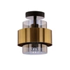 Lampa sufitowa Spiega czarny+mosiężny  1x60W E27 klosz dymiony