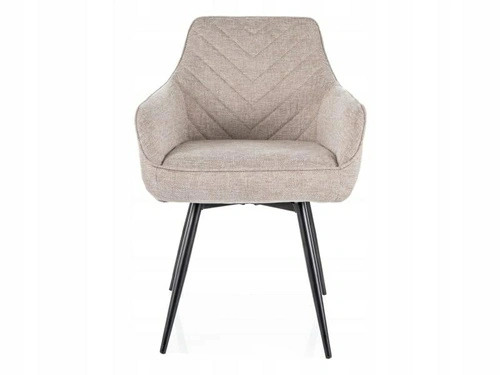 Krzesło Pina tapicerowane beżowe z podłokietnikami do jadalni Intesi