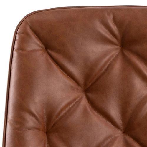 Fotel biurowy Erik brązowy PU OUTLET