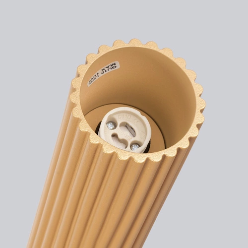 Plafon sufitowy Karbon 60 złoty minimalistyczny do salonu i sypialni aluminium SOLLUX