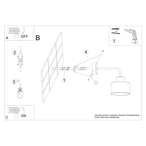 Nowoczesny kinkiet ścienny SAVAR 1 czarny metalowy do salonu i sypialni SOLLUX