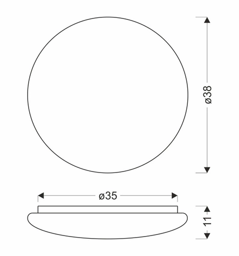 Plafon Belina plafon 38cm 33W LED 4000K  klosz biały