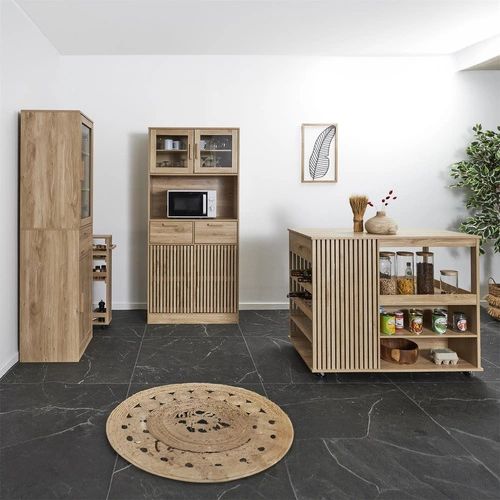 Wyspa kuchenna na kółkach Klaus Intesi skandynawska pojemna z szufladami do kuchni 105 cm