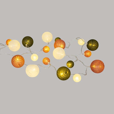 Cotton balls girlanda świetlna Atmosphera retro multikolorowa LED 20 kul do wnętrz 340 cm na prąd