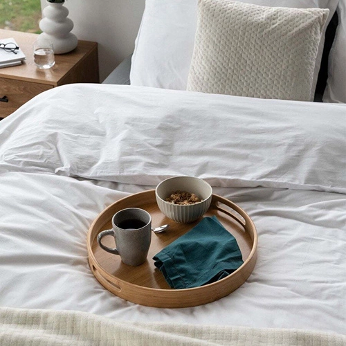 Okrągła taca dekoracyjna bambusowa 40 cm 5five simply smart do serwowania i dekoracji stołu