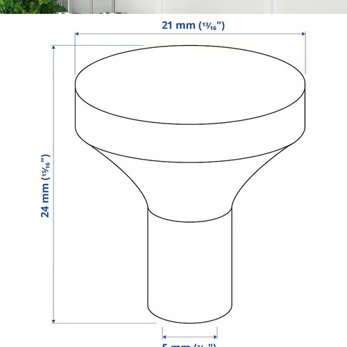 Zestaw 12 gałek meblowych BAGGANAS stal   nierdzewna IKEA